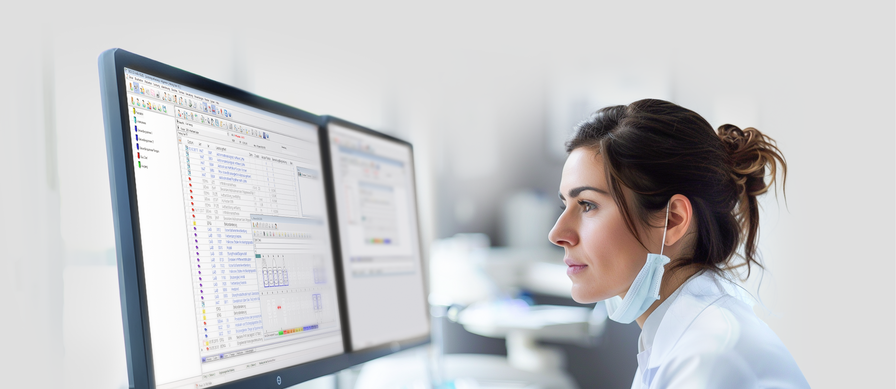 Woman looking at Screen